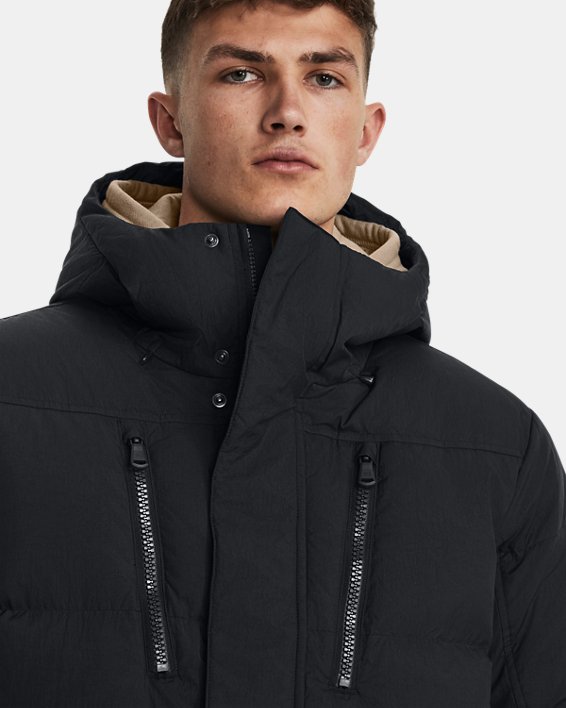 Men's ColdGear® Infrared Down Crinkle Jacket, Black, pdpMainDesktop image number 3